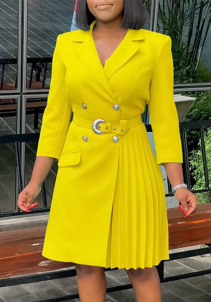 Robe Costume Pliée en Patchwork pour Femmes