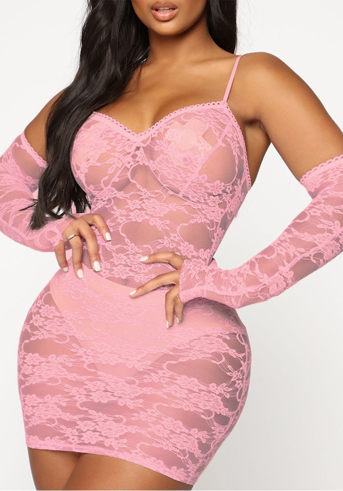 Robe à bretelles deux pièces en dentelle pour femmes
