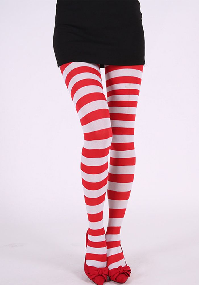 Collants transparents rayés pour femmes - Costume de fête - Halloween - Noël