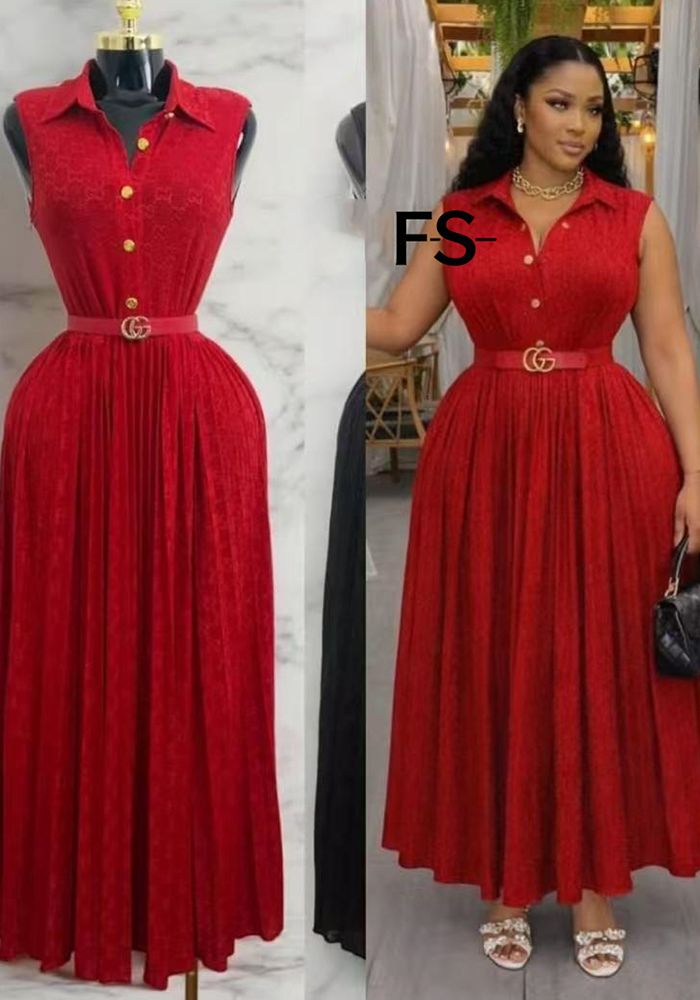 Robe Chemise Sans Manches Plus Size Femme d'Été avec Taille Fendue Plissée Embossée