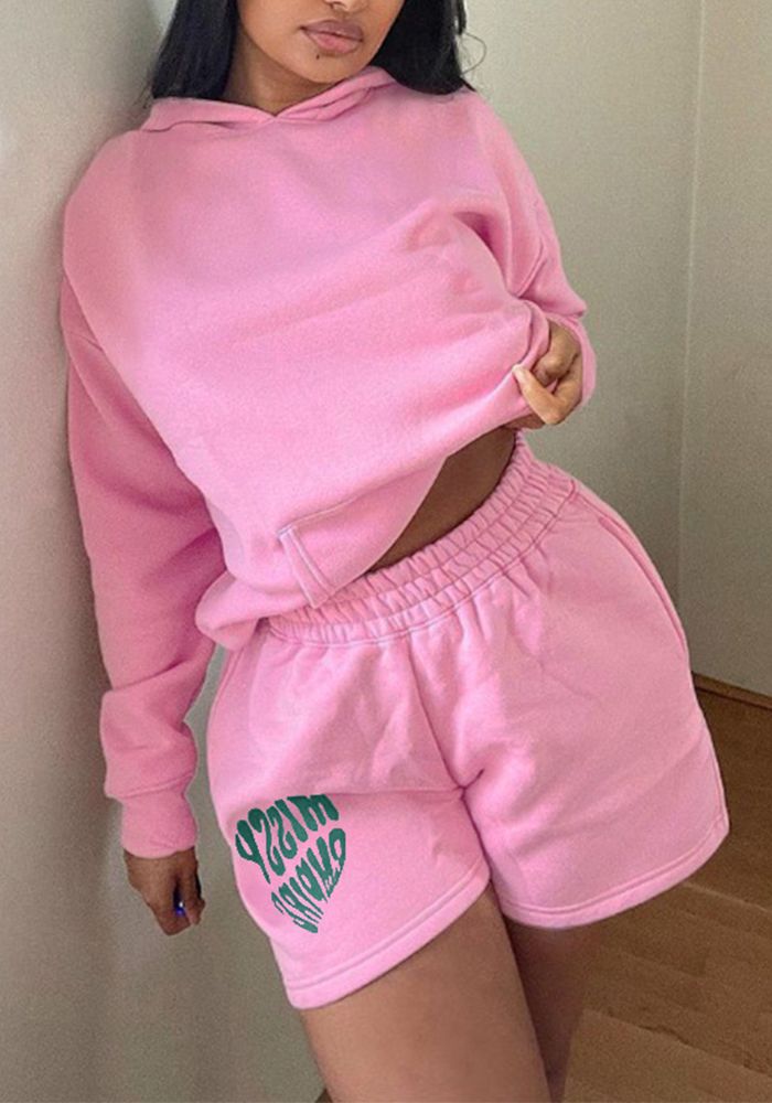 Ensemble de sweat-shirts à manches longues et shorts pour femmes