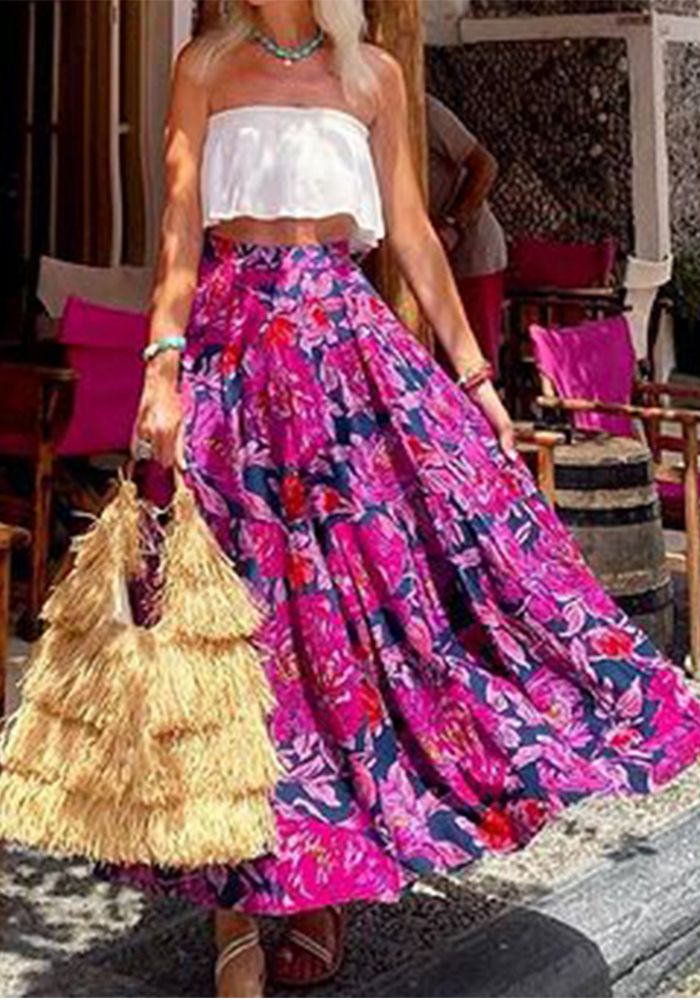 Jupe Bohémienne Imprimée pour Femmes