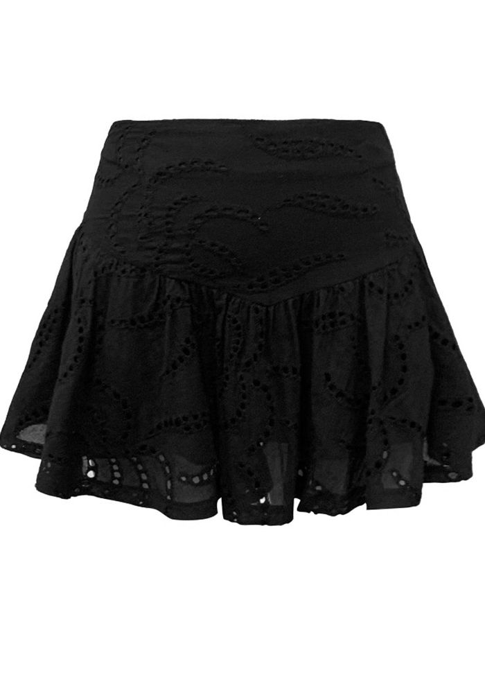 Jupe en dentelle noire pour femmes