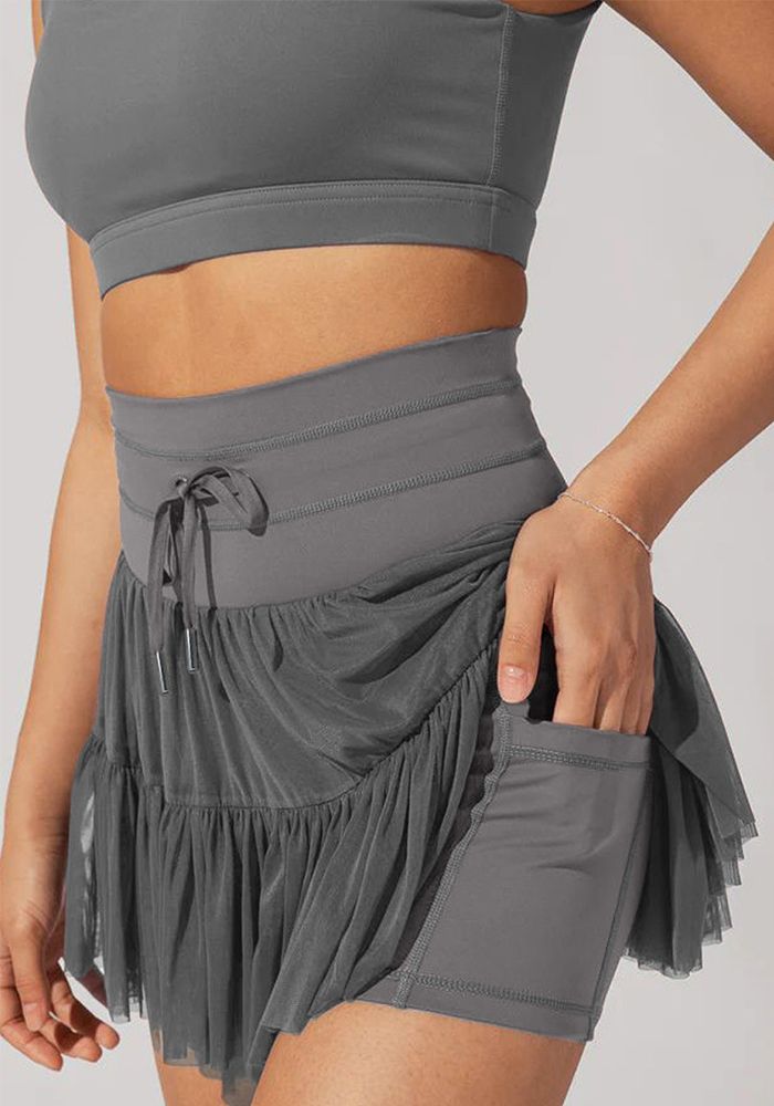 Jupe Plissée à Lacets pour Femmes en Été
