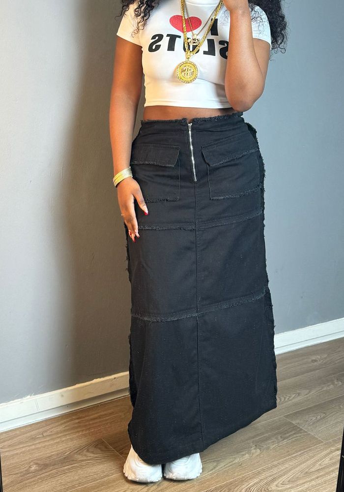 Jupe en Denim Patchwork pour Femme