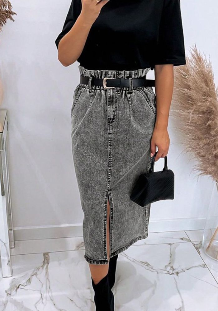 Jupe en Jean Fendue pour Femme