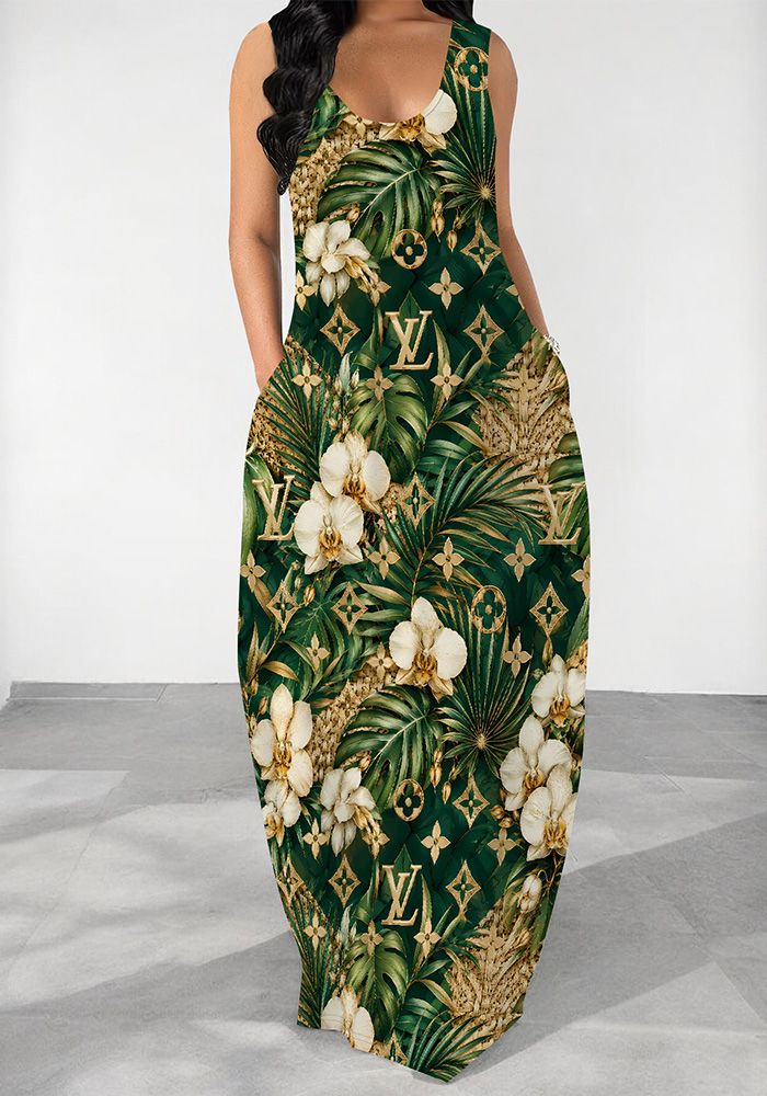 Robe Maxi Femme Col Rond