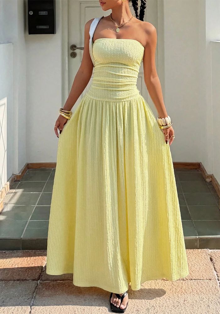 Robe sans manches élégante à pois pour femmes