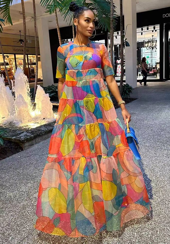 Robe Imprimée en Maille pour Femmes