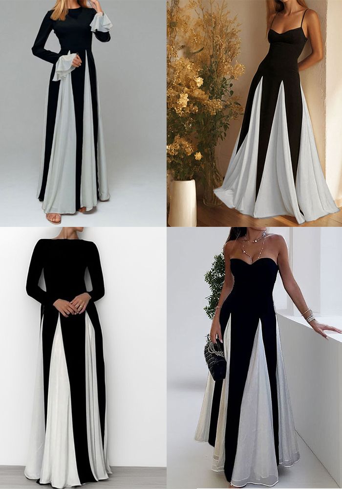 Robe Solide à Manches Évasées Élégante pour Femmes en Automne