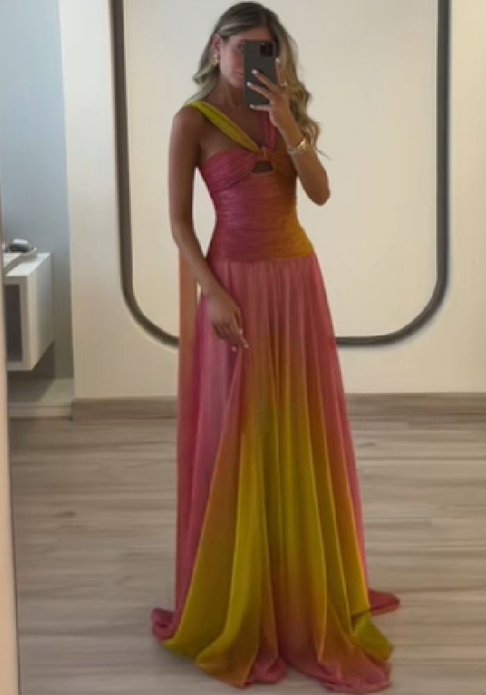 Robe Longue Gradient d'Été pour Femme