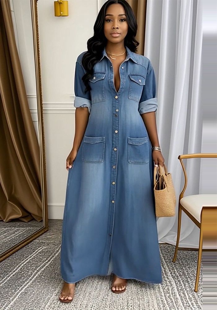 Robe longue A-line décontractée pour femmes d'été