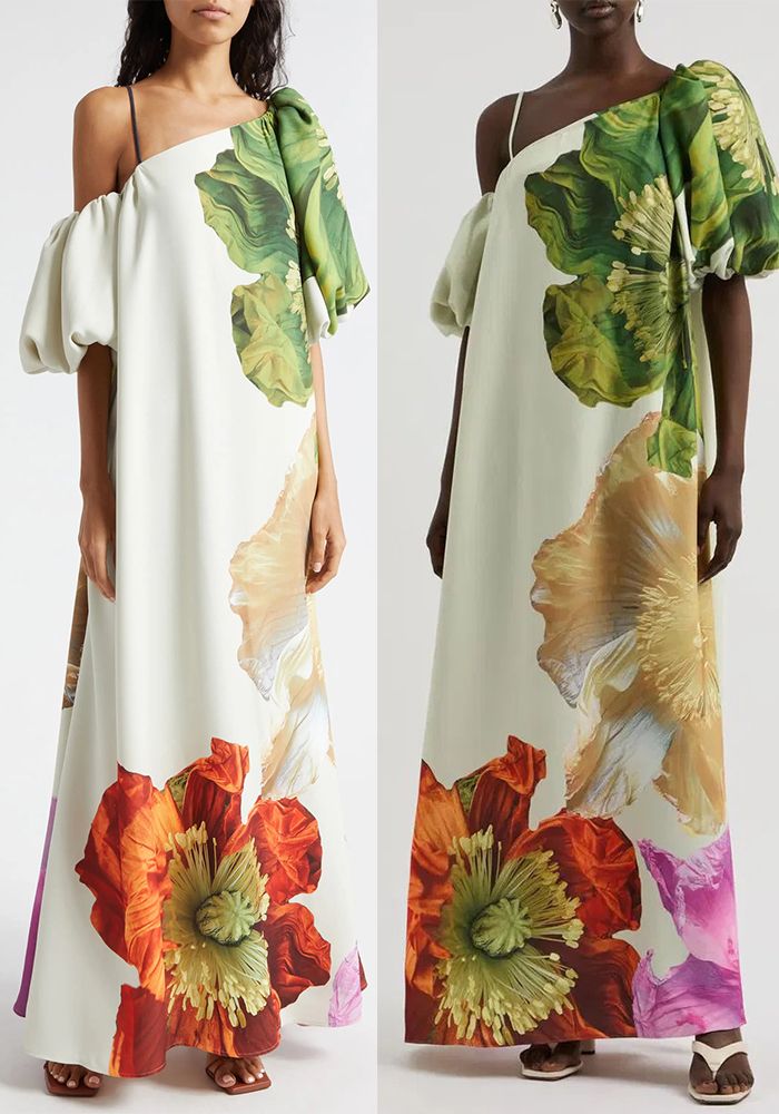 Robe de vacances décontractée à imprimé à épaules dénudées pour femmes printemps/été