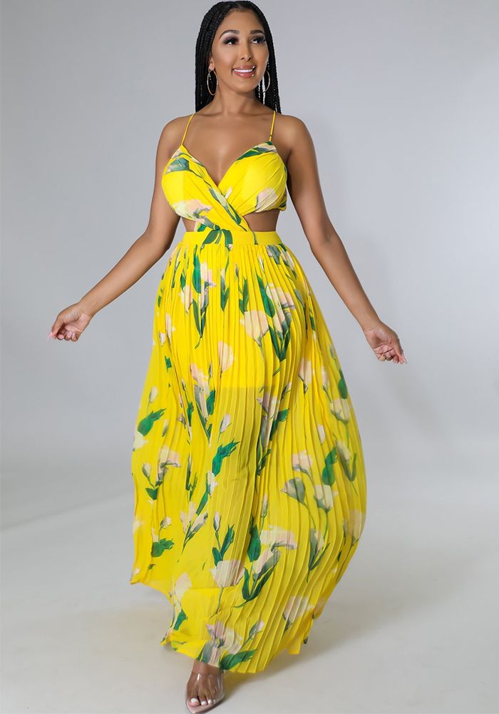 Robe Maxi Chic à Imprimé Multicolore