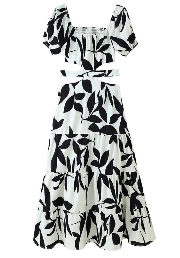 Robe Maxi à Découpes et Patchwork Coloré pour Femmes - Mode d'Été