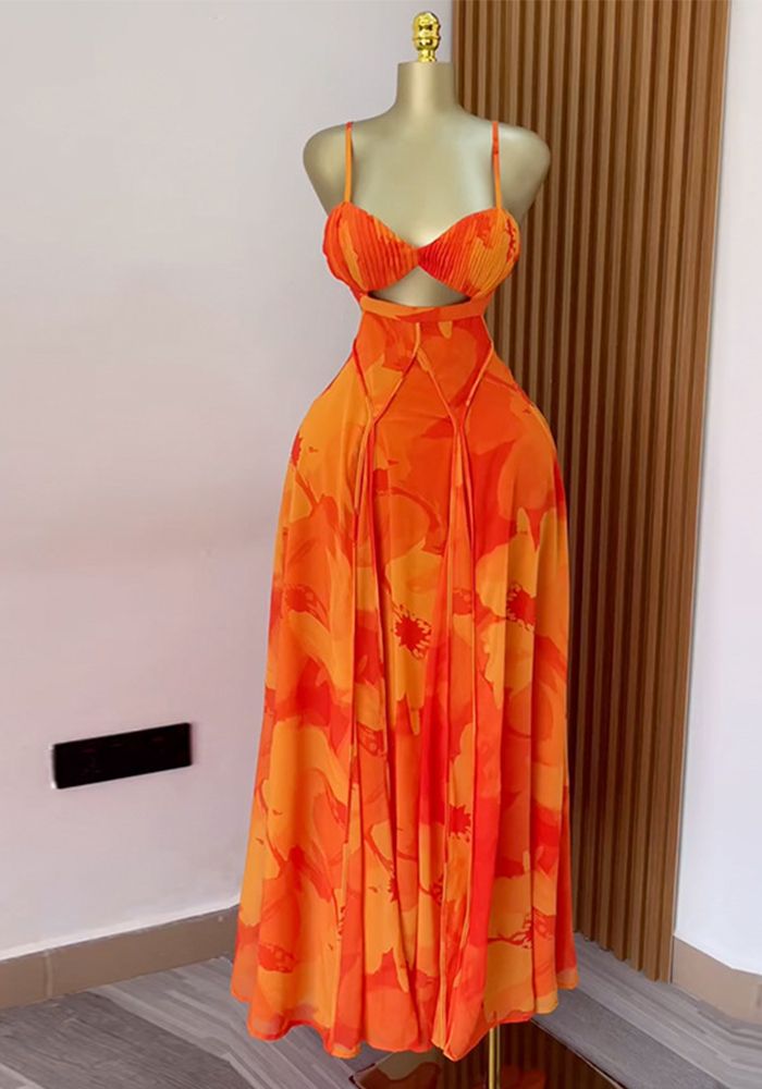 Robe sans manches imprimée d'été pour femmes