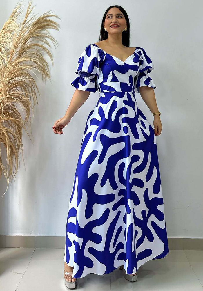 Robe Imprimée Décontractée pour Femmes en Vacances