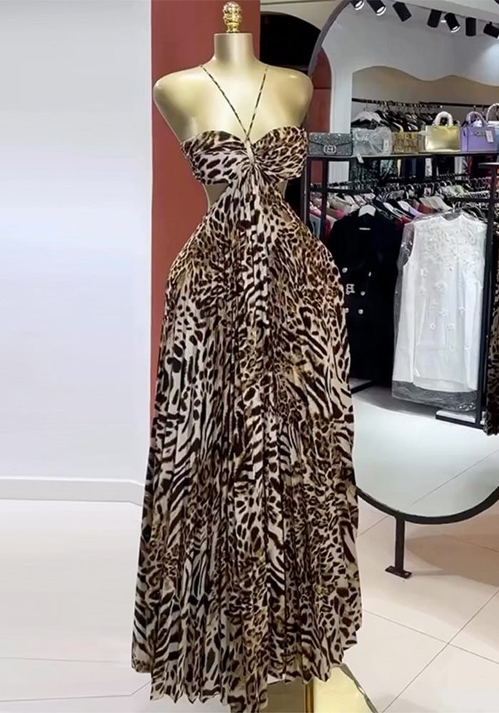 Robe Plissée Sans Manches Printemps Femme
