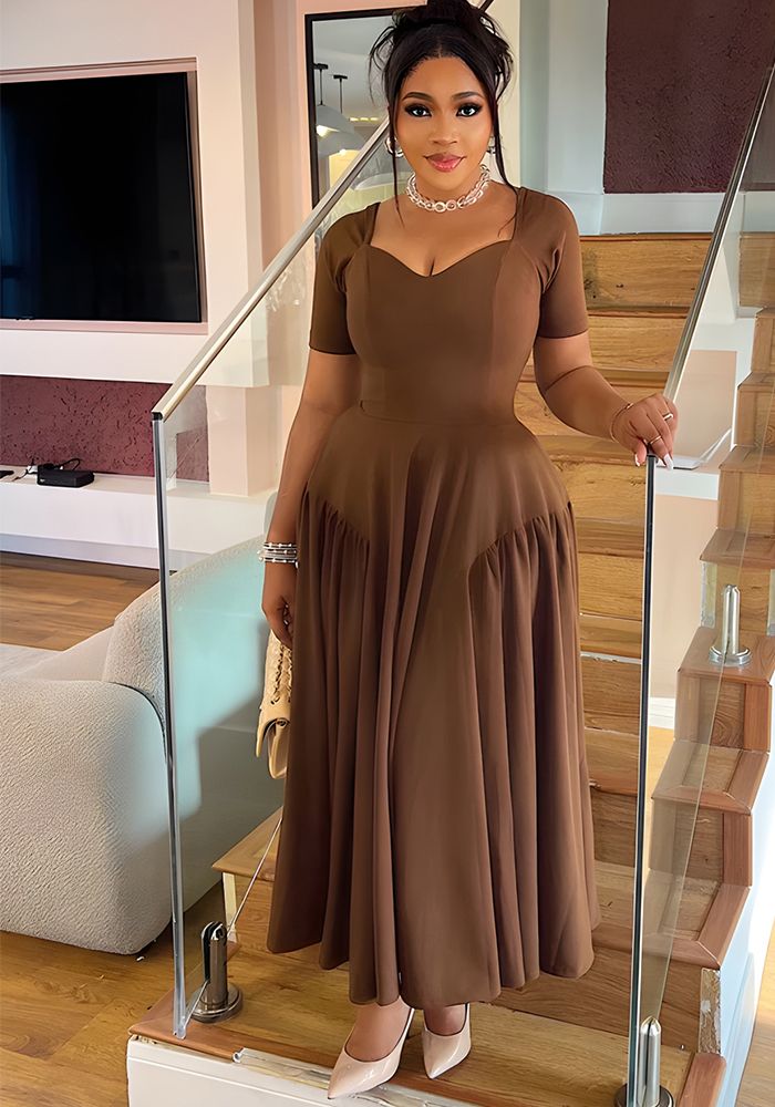 Robe Plissée à Panneaux pour Femmes