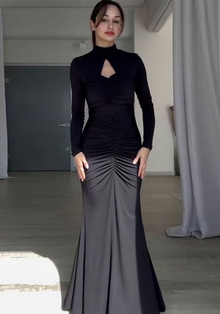 Robe Bodycon Slim Sans Dos Taille Slim Automne
