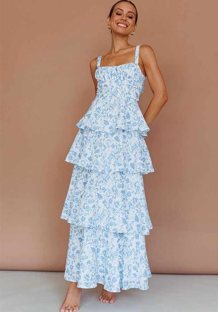 Robe Chic Imprimée Florale avec Nœud pour les Fêtes de Printemps et d'Été