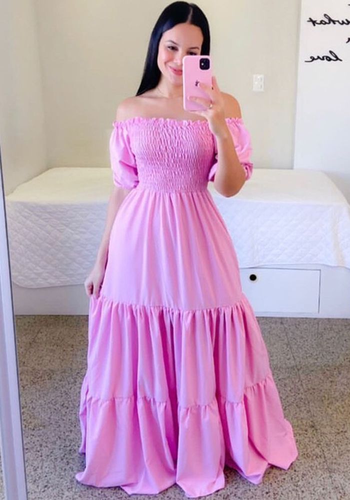 Robe Femme Sans Épaules Fleurie