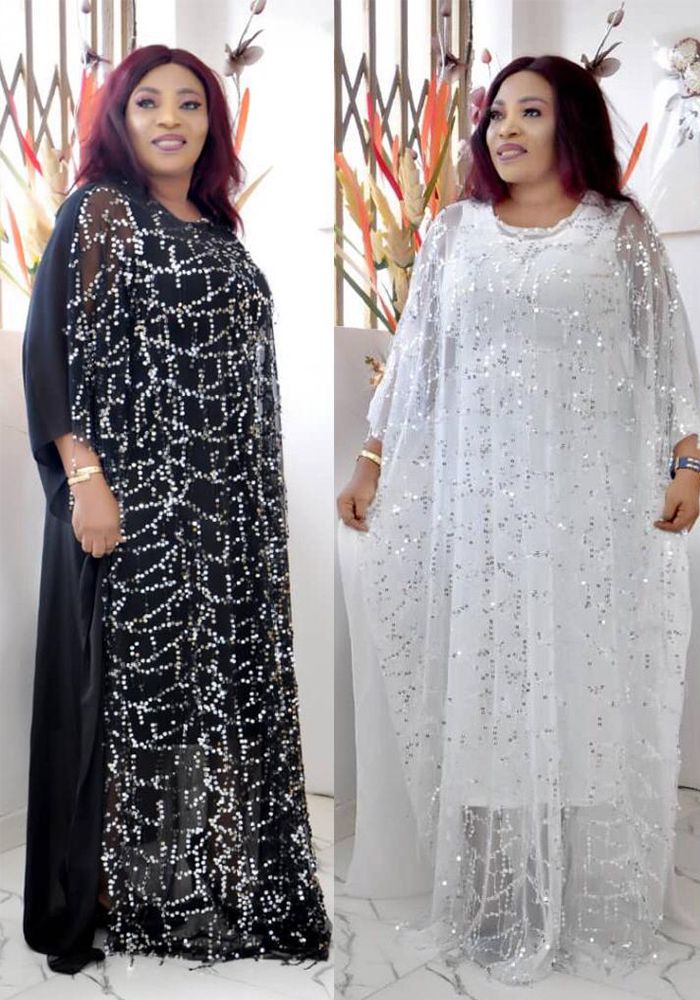 Robe Maxi en Sequins pour Femmes Africaines