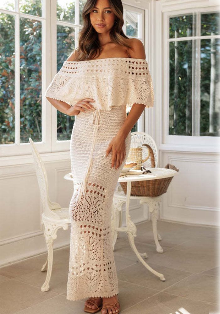 Robe Châle à Lacets Découpée Casual pour Femmes