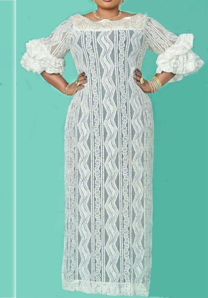 Robe Maxi en Dentelle Grande Taille pour Femmes