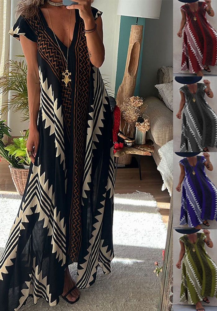 Robe Maxi Décontractée Vacances Femme Ample