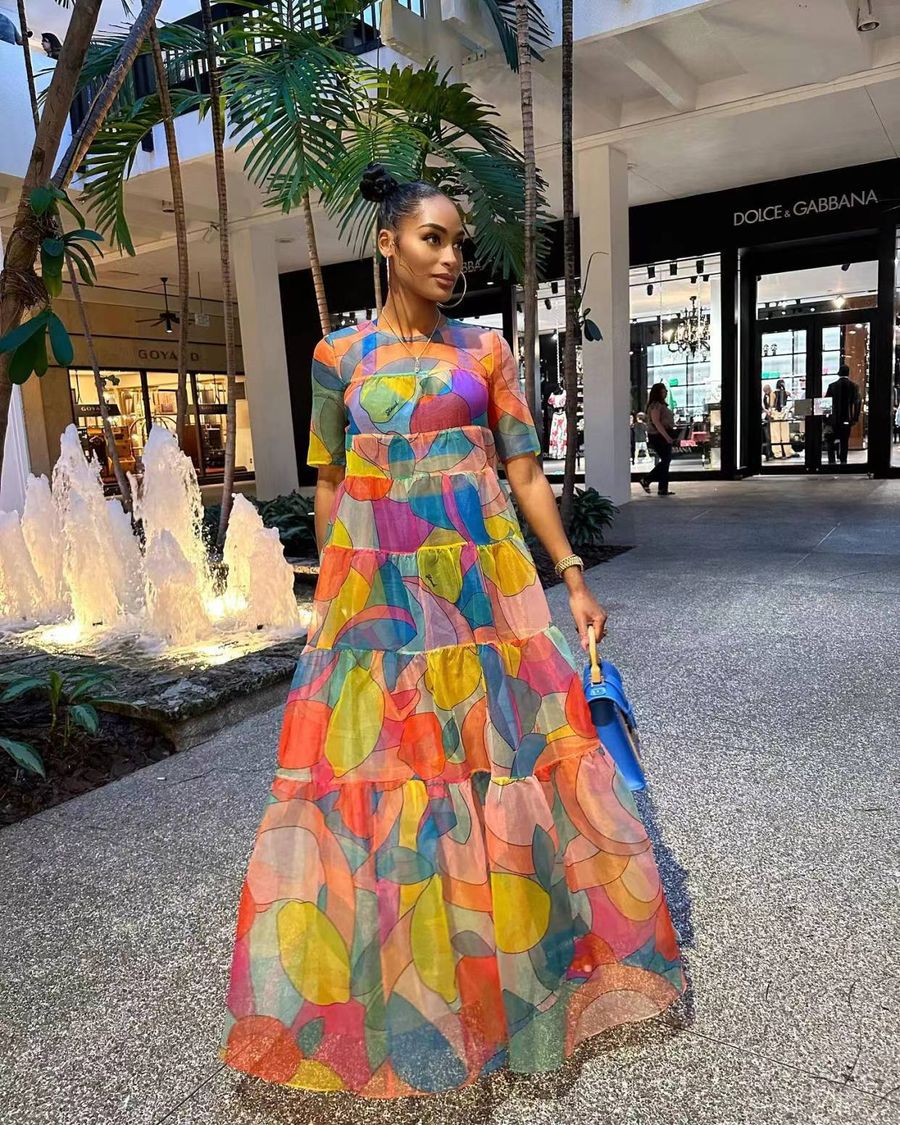 Robe Imprimée en Maille pour Femmes