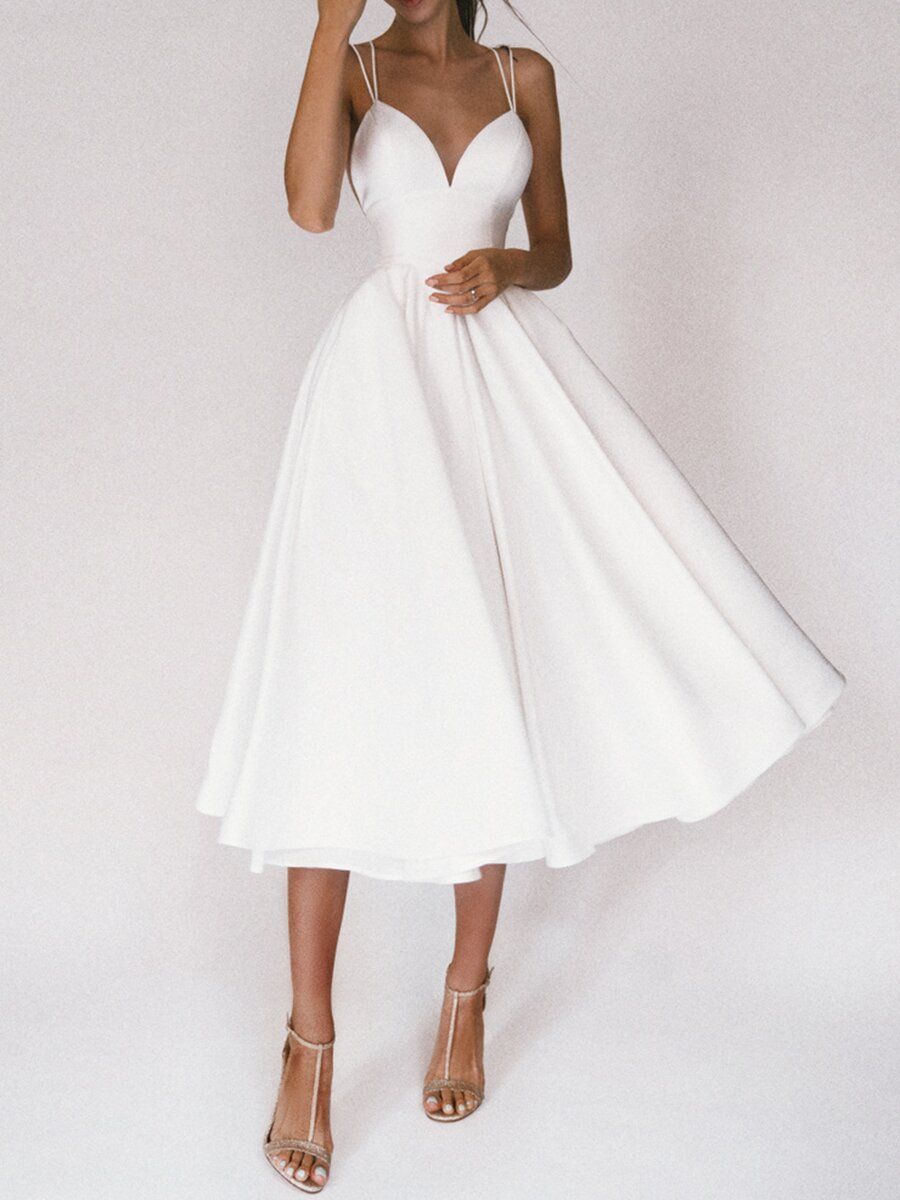 Robe à balancement sexy à bretelles pour femmes