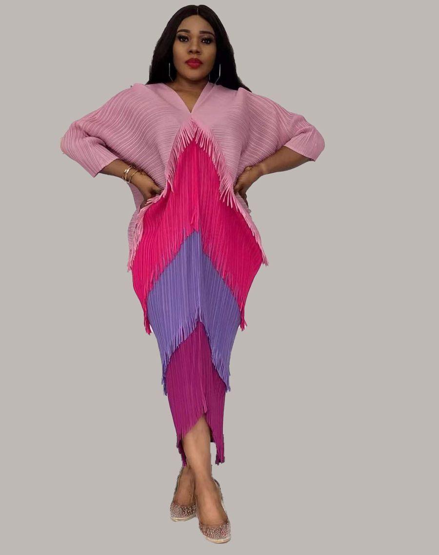 Robe de Base Frangée Plissée Miyake Printemps