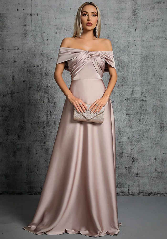 Robe de Soirée Maxi Off Shoulder pour Femmes