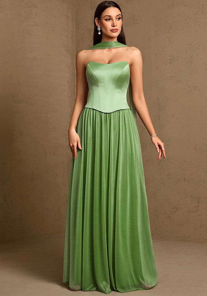 Robe Maxi d'Été Femme à Dos Bas Ajustable avec Lacets Croisés pour Plage