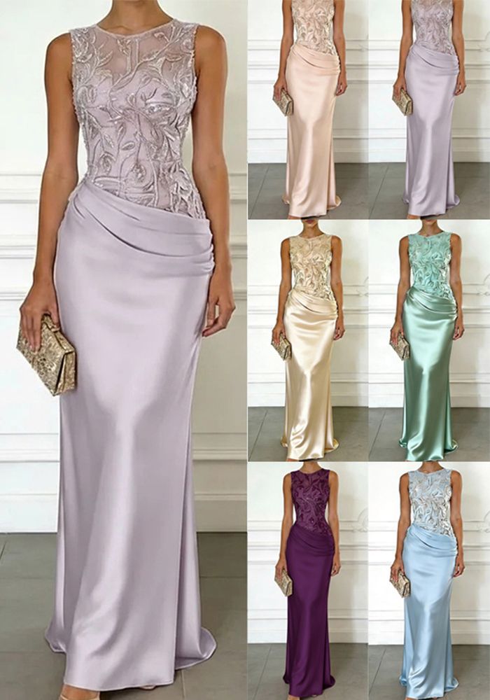 Robe de fête décontractée sans manches contrastée pour femmes printemps été