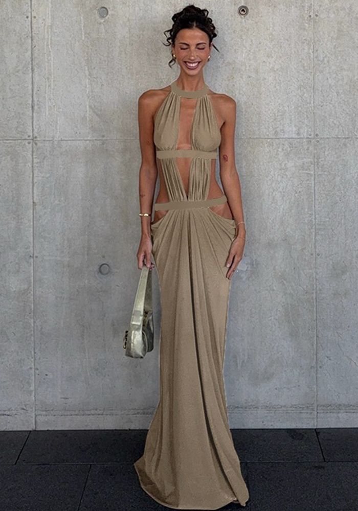 Robe Femme à Ruban Découpé
