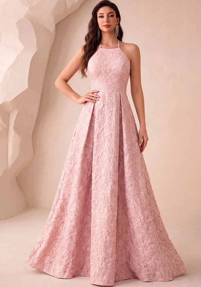 Robe Maxi Femme Dos Nu à Motifs