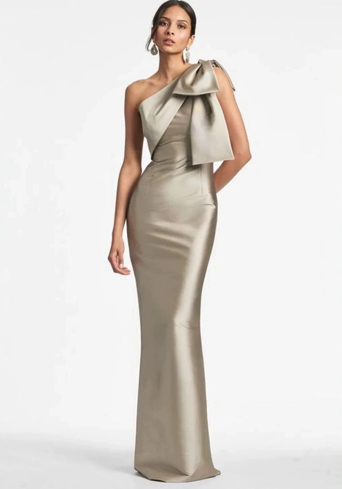 Robe Maxi Prom Femme à Épaule Unique Fishtail (Délai de traitement de 3 à 6 jours)