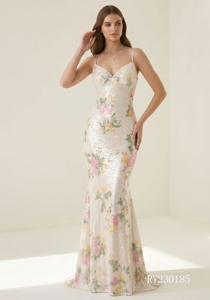 Robe Longue Chic à Fleurs pour Femmes - Été de Vacances avec Bretelles Fines et Taille Ajustée