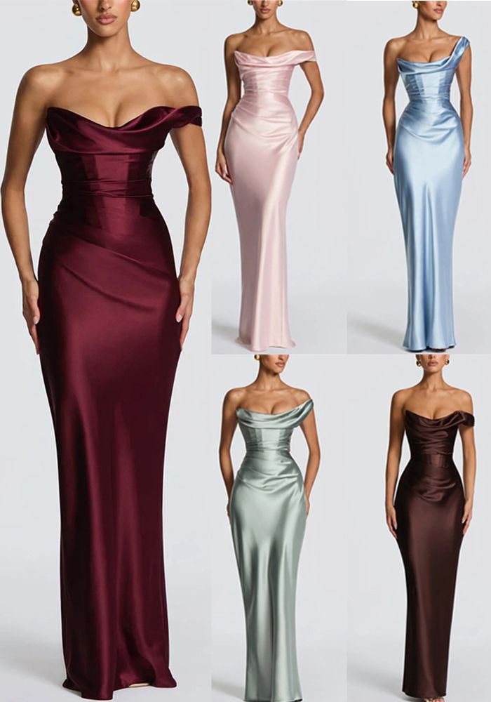 Robe de fête et de vacances à épaule dénudée pour femmes - Printemps & Été