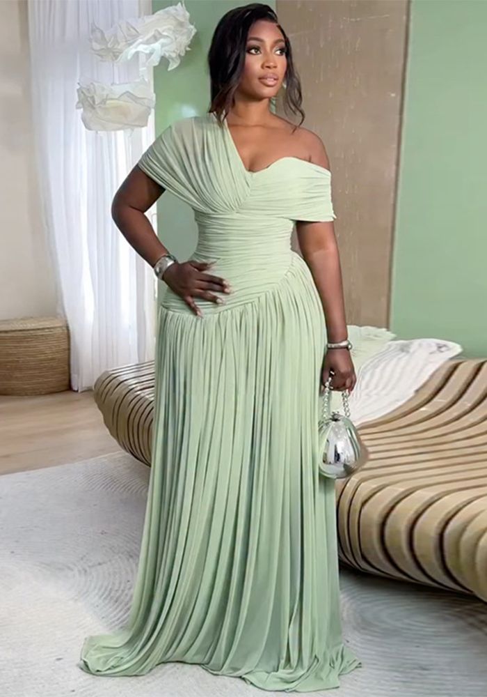 Robe d'été pour femmes à épaules dénudées avec volants et taille à nouer à manches courtes
