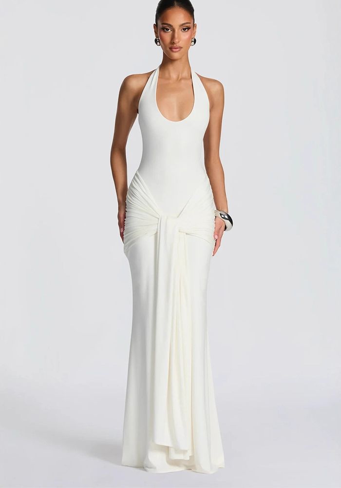 Robe Bodycon Sans Manches U-Cou pour Femmes
