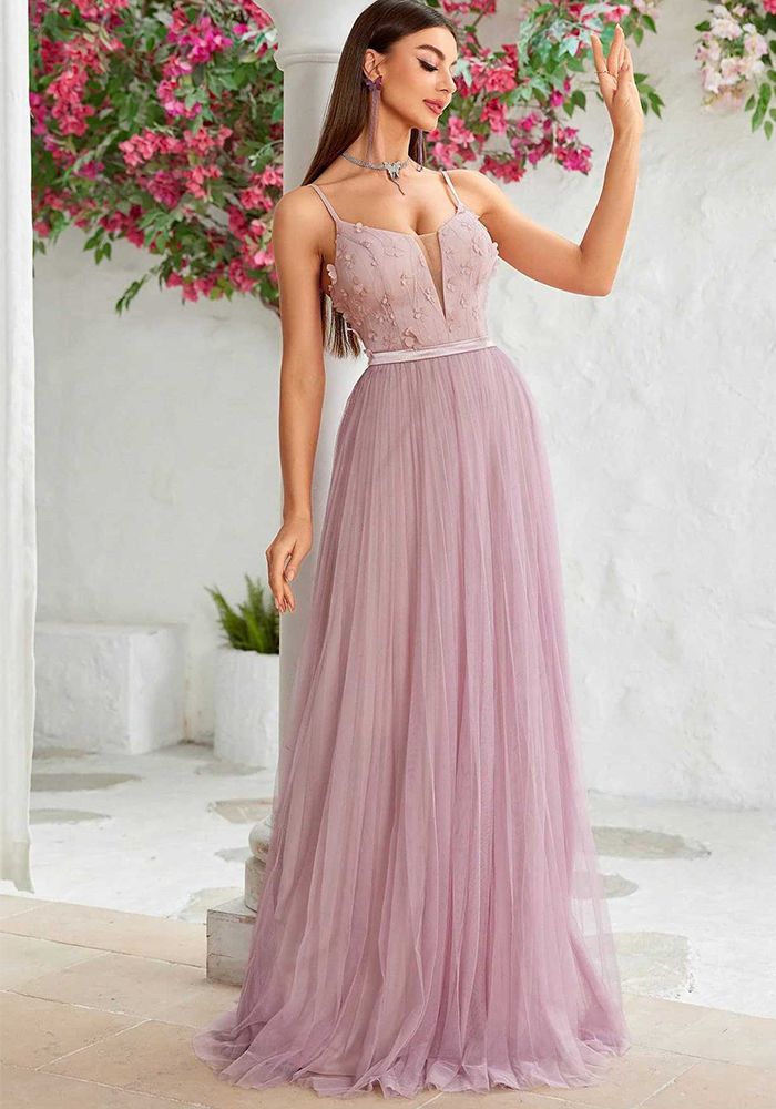 Robe de demoiselle d'honneur formelle chic et ajustée pour femmes