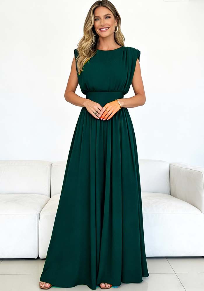 Robe Maxi Plissée Femme