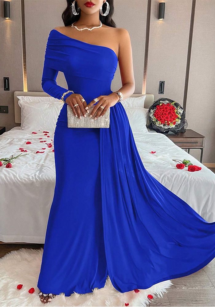 Robe Maxi à Épaule Dégagée pour Femmes