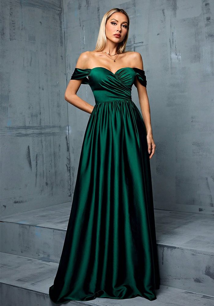 Robe de Soirée Sans Manches Off-Shoulder pour Femmes