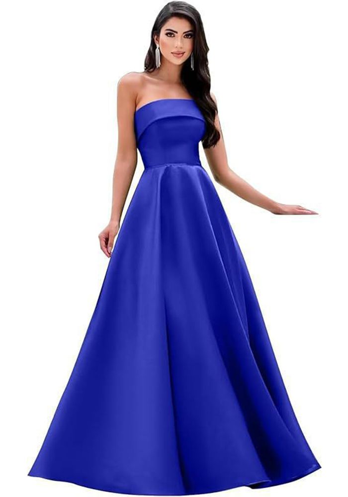 Robe de soirée sans manches pour femmes, couleur unie, coupe A-line, longue (temps de traitement de 3 à 6 jours)
