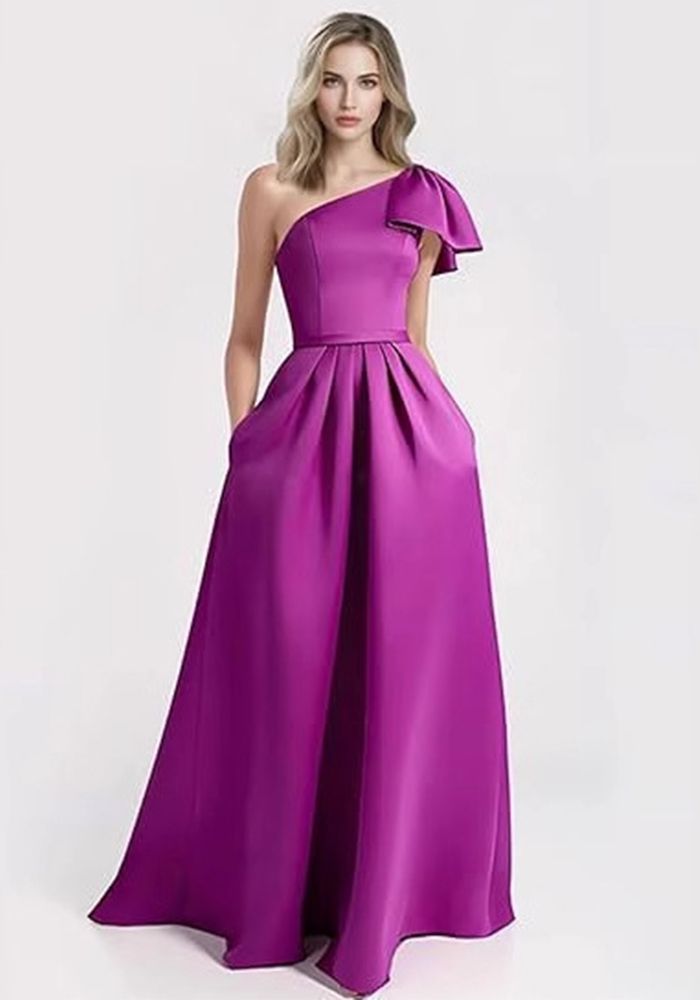 Robe Élégante de Fête d'Anniversaire à Épaule Unique pour Femmes (Le temps de traitement est de 3 à 6 jours)