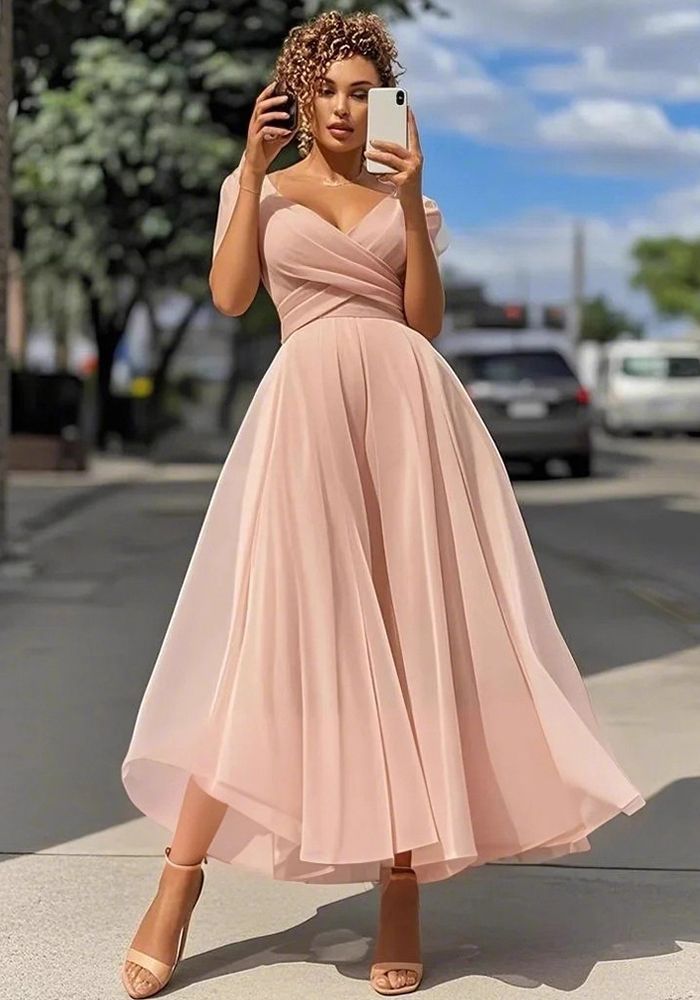 Robe de Soirée Femme Unie